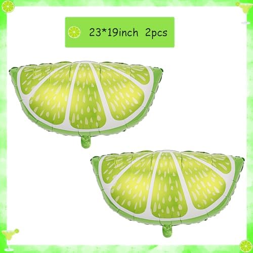 10Pcs Margarita Lime Mylar Balloons Set