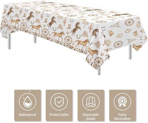 Western Cowboy Party Decorations Tablecloth 3 Pack