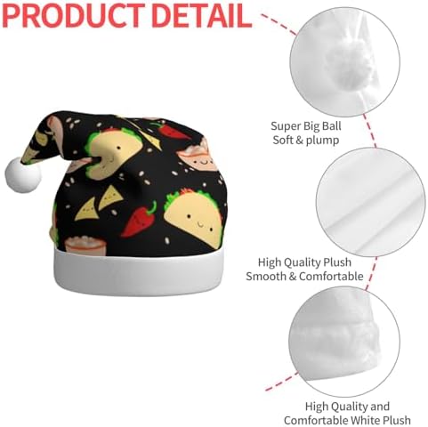 QINZHENG Personalized Santa Hat Christmas Party Fun Headwear for Women