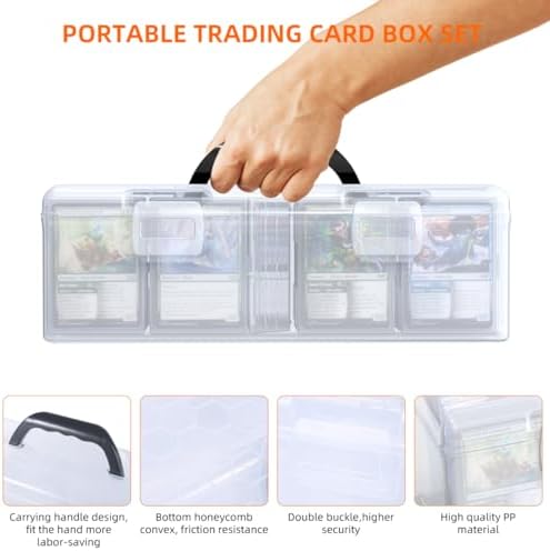 Trading Card Storage Box Set of 14 Durable and Portable