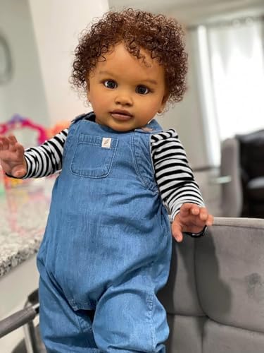 RXDOLL Reborn Baby Doll Black Boy 26 Inch Realistic