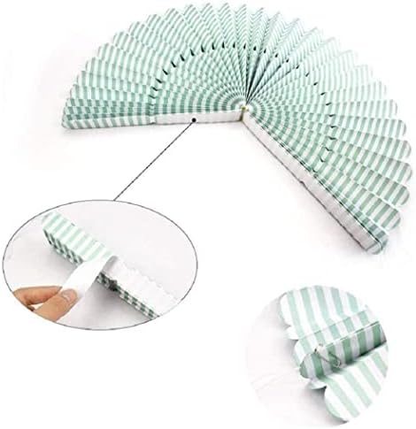 8 Piece Colorful Hanging Paper Fans Party Set
