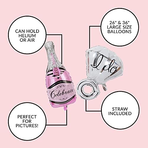 28pc Bachelorette Party Decor Kit with Balloons and Sash