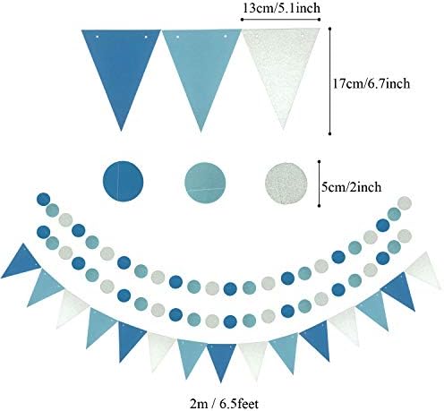 ZERODECO Blue Party Decorations 21 Pcs