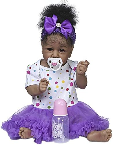 Anano 22 Inch Black Reborn Toddler Doll