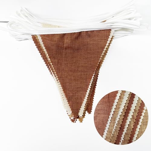 Brown Boho Pennant Bunting Garland 32Feet Decorations