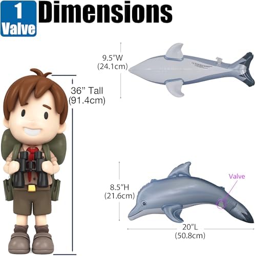 Jet Creations Inflatable Aquatic Animals 4pc Pack