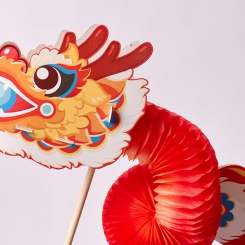 Vaguelly 1Set Paper Dragon Craft Kit for Kids