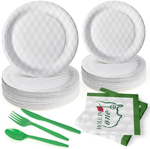 144 Pcs 3D Golf Ball Party Supplies Set