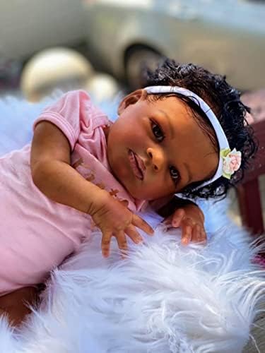 KOKOMANDY 20 Inch Reborn Baby Doll Black Girl