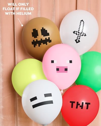 Xo Fetti Mining Video Game Balloons 25pk 12 Inch