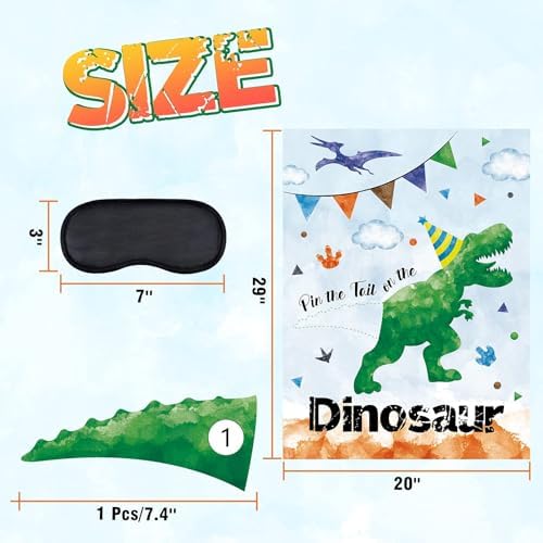 WERNNSAI Dinosaur Tail Game Poster 21x28in
