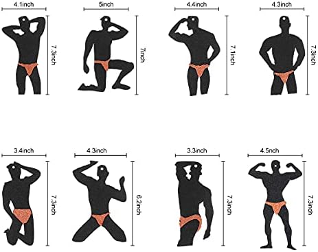 Lnlofen 30Pcs Rose Gold Male Dancer Bachelorette Decor