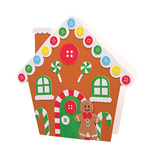 Baker Ross Gingerbread House Mix Match Card Kits Pack of 6