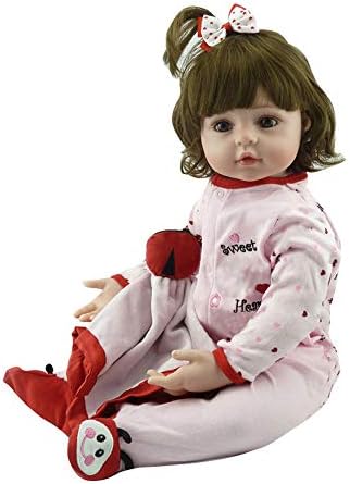 Pinky 24 Inch Reborn Baby Girl Doll with Long Hair