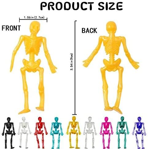 JOICEE 24PCS Halloween Stretchy Skeleton Toys