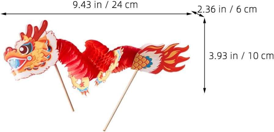 Vaguelly 1Set Paper Dragon Craft Kit for Kids