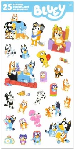Bluey Party Favors 12 Pack Sticker Sheets for Kids