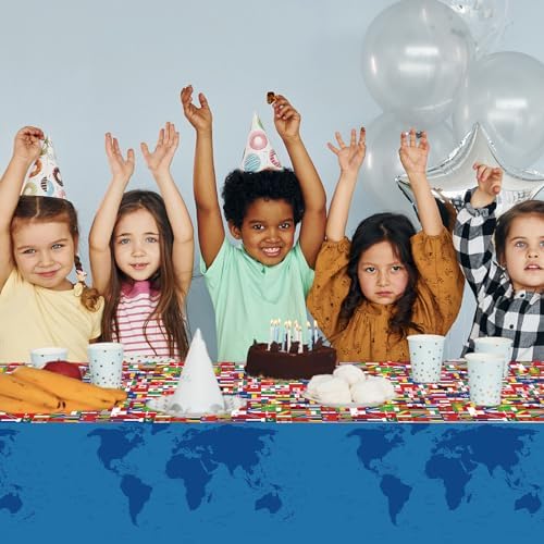 6 Pieces International Flag Table Cover for Parties
