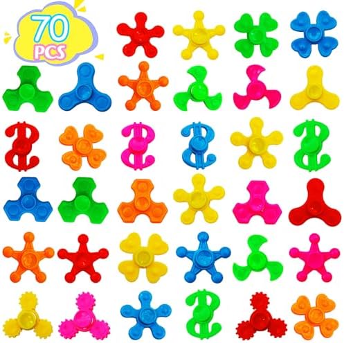70 Pack Mini Fidget Spinners Stress Relief Toys