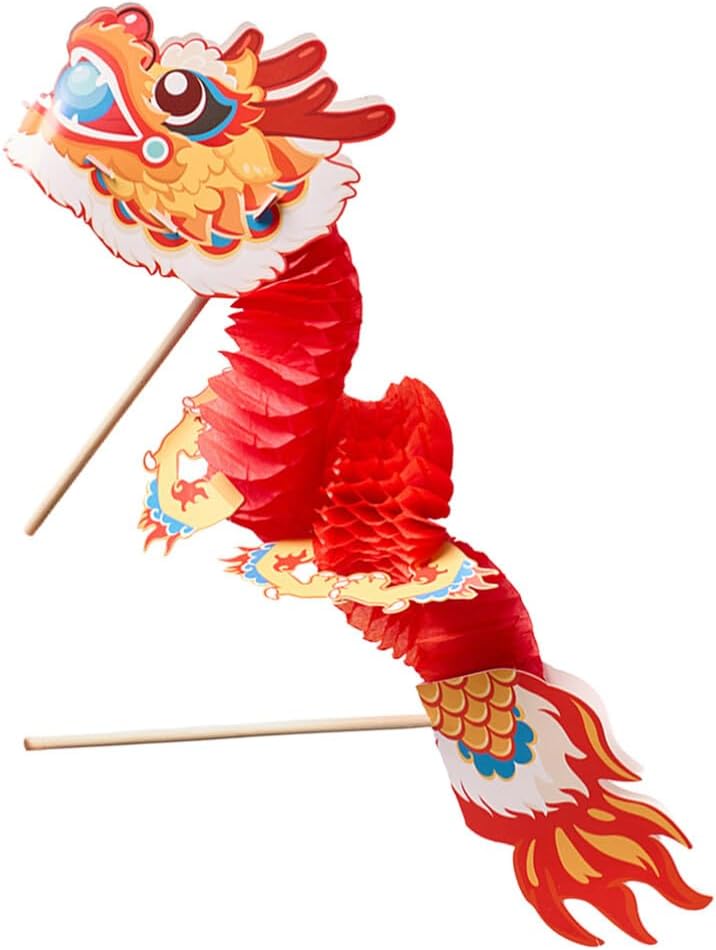 Vaguelly 1Set Paper Dragon Craft Kit for Kids
