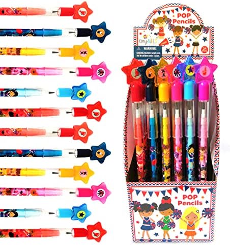Tinymills Cheerleading Stackable Push Pencil Set 24 Pcs