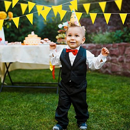 Tatuo 200 Feet Yellow Bunting Flags Party Decorations