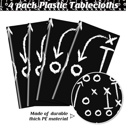 4 Pack Football Tablecloths for Parties