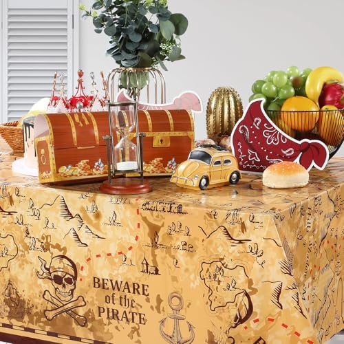 Irenare Pirate Party Tablecloth 54 x 108 Inches