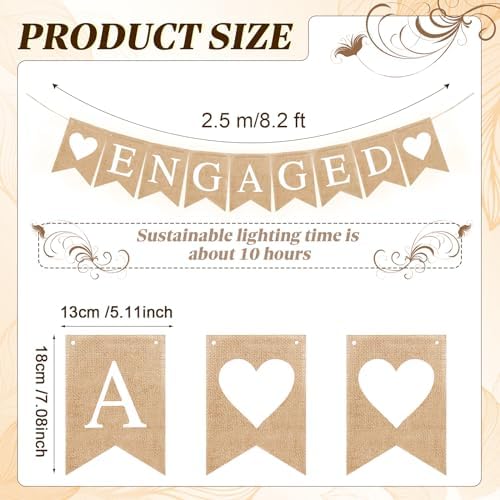 2 Pieces Romantic Engagement Wedding Decor Banners