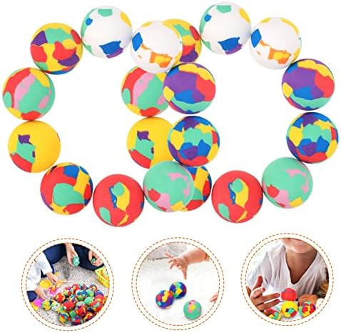 KICHOUSE 50pcs Bounce Balls Stress Relief Toy for Kids