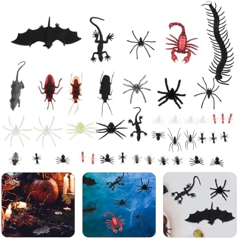 Totority Hyper-Realistic Bugs 44PCS Scary Prop Set