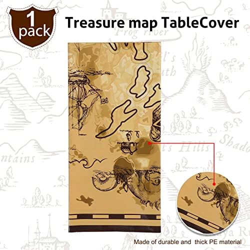 Irenare Pirate Party Tablecloth 54 x 108 Inches