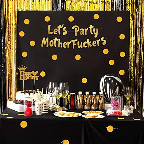 Lets Party Mofos Glitter Birthday Banner
