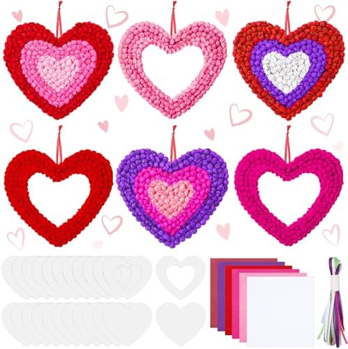 Jetec 24 Piece Heart Shaped Craft Kit with Tissue Paper