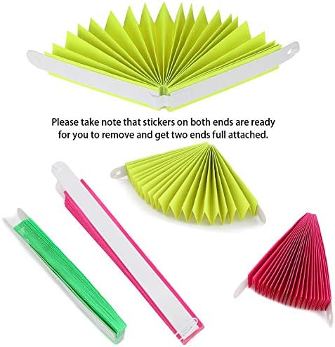 Glow Neon Paper Fans Set of 6 for Parties