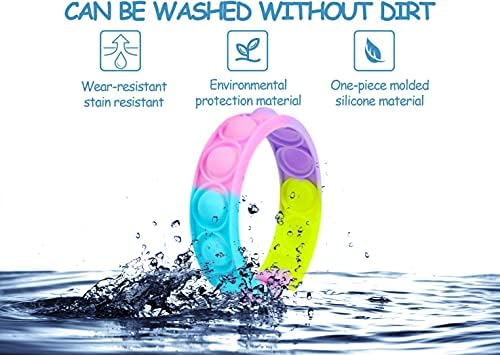 60 Pcs Pop Bubble Wristband Fidget Toy Set