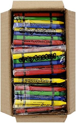 Craytastic 52 Sets 4-Packs Crayons in Cellophane - 208 Count Bulk Crayon Box