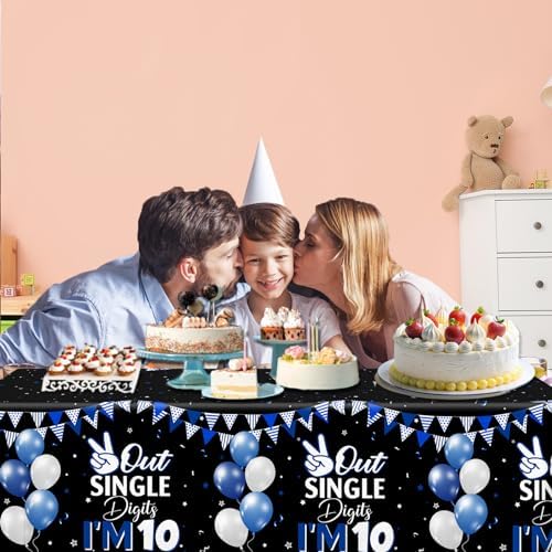 10th Birthday Decorations for Boys 3pcs Tablecloths