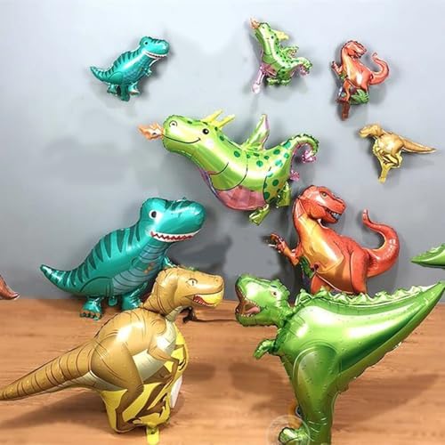 Dinosaur Foil Balloons Set 7 Pieces for Kids Party