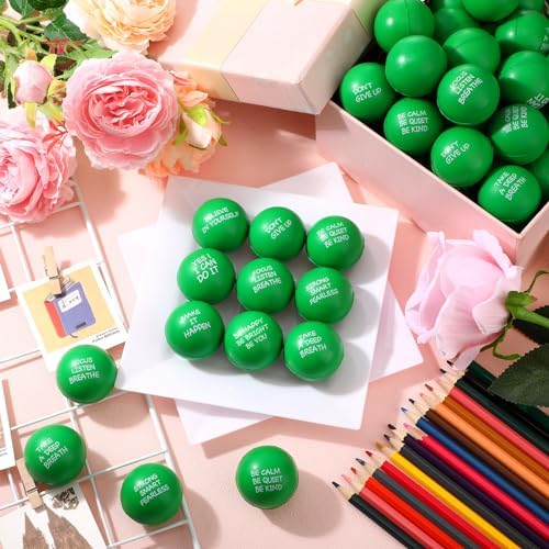 Shappy 72 Pcs Stress Relief Therapy Fidget Balls with Quotes