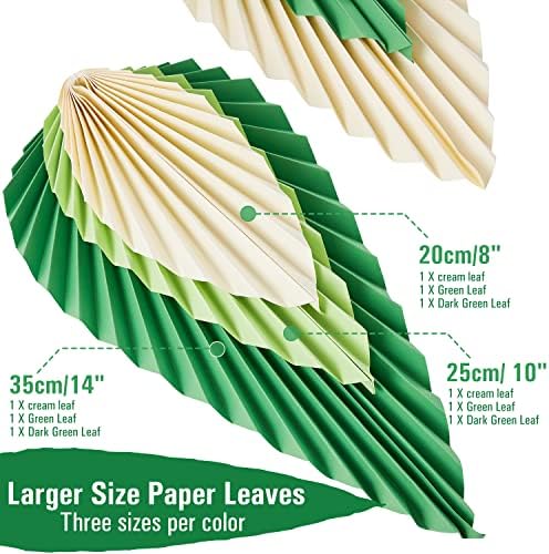Hanging Paper Fans Leaf Set for Spring Decorations