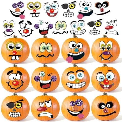 36 Pack Halloween Pumpkin Stickers for Kids and Toddlers