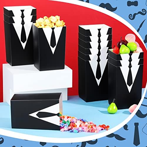 Irenare 24 Piece Baby Tuxedo Popcorn Bags