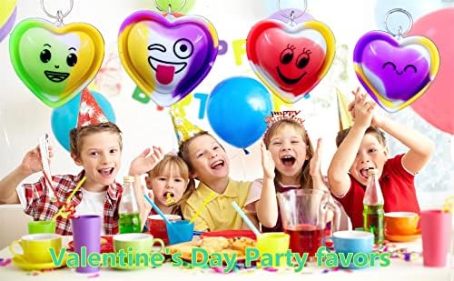 20 Pack Reversible Heart Fidget Keychains for Adults Kids