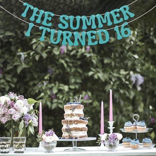 The Summer I Turned 16 Glitter Banner