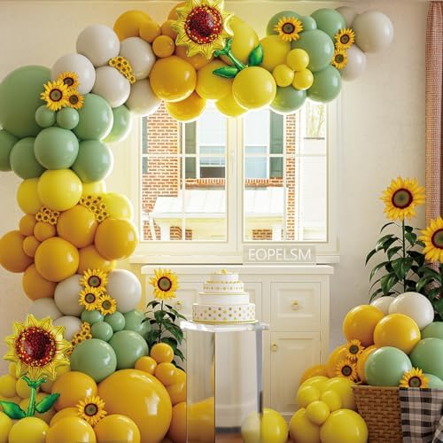Sunflower Balloon Garland Arch Kit 149Pcs