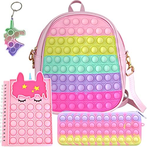 Pop Fidget Backpack Set for Girls and Teens