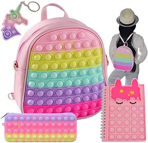 Pop Fidget Backpack Set for Girls and Teens