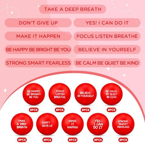 Shappy 72 Pcs Stress Relief Balls with Inspirational Quotes